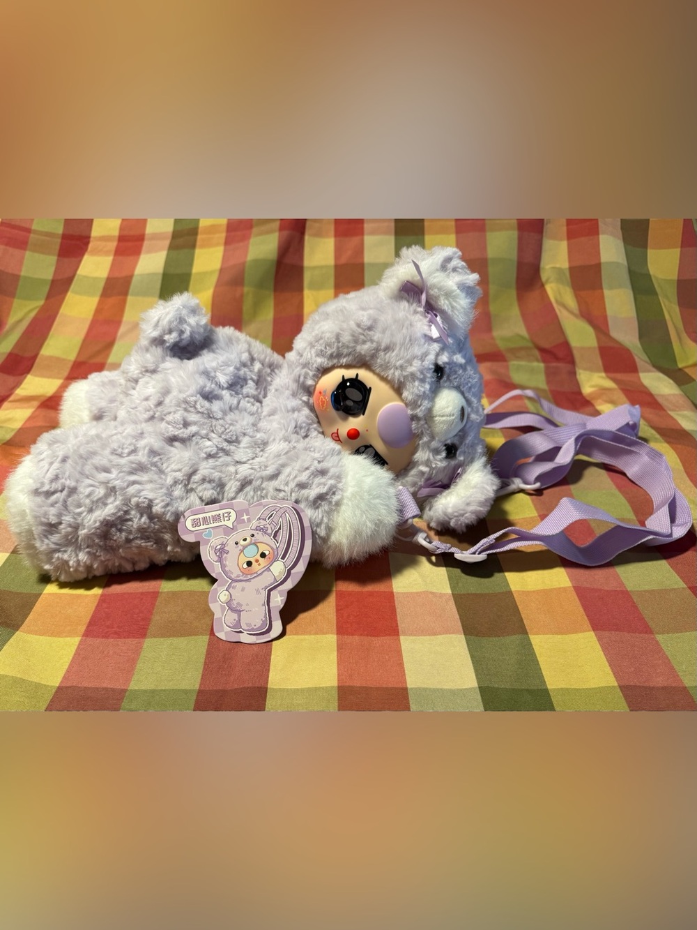 Baby Three 400% Hugging Backpack Confirmed Purple Bear Special Eyes (No Box)